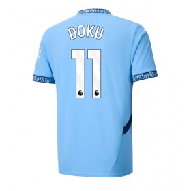 Manchester City Jeremy Doku #11 Hjemme skjorte 2024-25 Kortermet